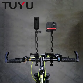 TUYU Insta360 ONE R X2 Кронштейн для верховой езды Велосипед Мотоцикл Руль Велосипед Зажим Крепление Крепление для GoPro Max Hero 9 8 7 Аксессуары