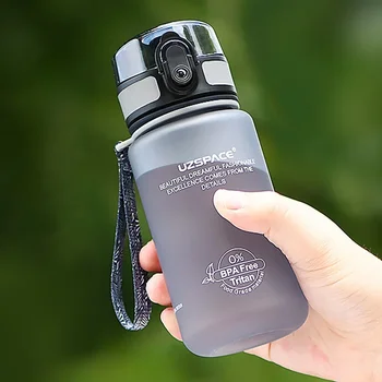 UZSPACE 350 мл Детская бутылка для воды Tritan BPA Free Детская бутылка для воды Герметичная экологически чистая пластиковая посуда для питья без запаха