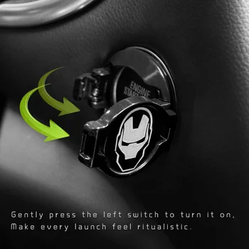  Модификация салона автомобиля Кнопка запуска в один клик Защитная наклейка крышки Выключатель устройства зажигания Персонализированная наклейка