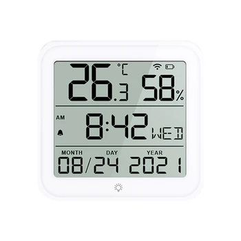Умный дом Wi-Fi Датчик влажности Датчик влажности Smart Life Датчик температуры в помещении с функцией часов для дома