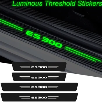 Светящаяся наклейка из углеродного волокна автомобиля для Lexus ES300 Логотип Дверь Багажник Порог Порог Отделка Наклейка Водонепроницаемая полоса Авто Интерьер