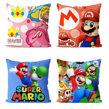 Super Marios Pillowslip Чехол Игра Мультяшный принт Диван для гостиной Симпатичная наволочка для спальни Симпатичный подарок для детей/взрослых