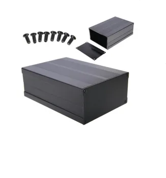 черный алюминиевый корпус печатная плата DIY инструмент электронный проект защитная коробка 150x105x55 мм
