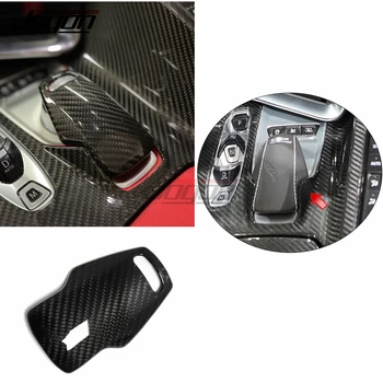 Углеродное волокно Центральная консоль интерьера автомобиля Ручка переключения передач Панель крышки панели Отделка для Corvette C8 Stingray Z51 Z06 Coupe 2020-2024