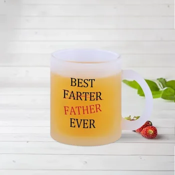  Забавная Пивная Виски Матовая Стеклянная Чашка Для Папы Изготовленная На Заказ Винная Чашка Вода Стеклянный Подарок На День Отца Папа День Рождения От Сына Дочери