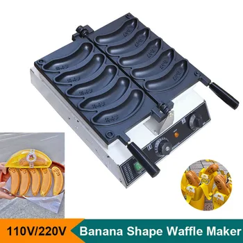 Профессиональная коммерческая вафельница в форме банана Оборудование для закусок 5 шт. Банановые 110 В 220 В 1600 Вт