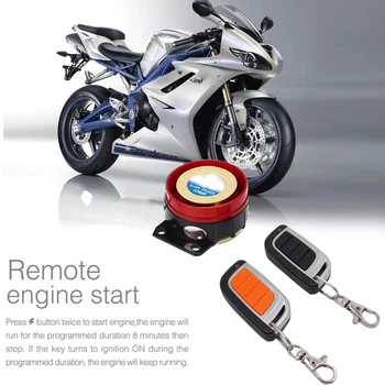 Мотоцикл Moto Двойная система сигнализации с дистанционным управлением Универсальный скутер Противоугонная сигнализация безопасности Мотор Запуск двигателя Беспроводная сигнализация