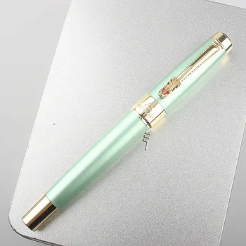 New Arrivel 8025 Роскошная золотая перьевая ручка Высококачественные металлические чернильные ручки для канцелярских принадлежностей Школьные принадлежности