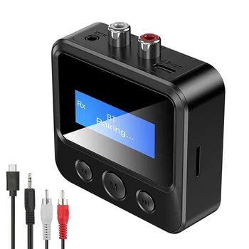 Bluetooth 5.0 Передатчик Приемник Беспроводной адаптер USB 3,5 мм AUX RCA для телевизора ПК Наушники Домашнее стерео Авто HIFI Аудиокабель