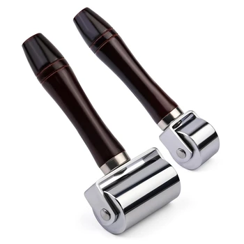 26 мм + 60 мм Кожаный пресс-кромочный ролик, деревянная ручка Кожаный ролик для ремесел Ролик для шва для кожи