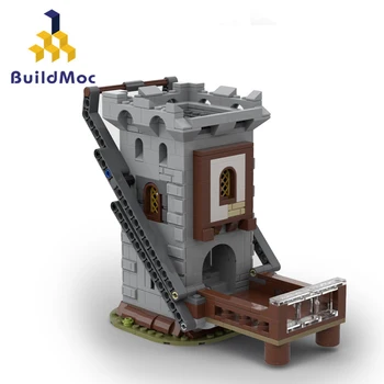 BuildMoc Dragons Game Roller Dice Tower Building Blocks Kit И Dungeonsed Автоматические самозагружающиеся кубики Кубики Игрушки Подарок на день рождения