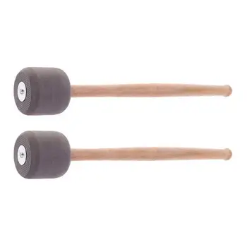 1 пара бас-барабан молотки палочки пенопластовая головка противоскользящая бас-барабан молоток с дубовой деревянной ручкой долговечная перкуссия марш
