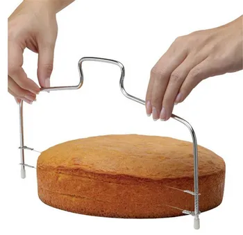  1 шт. Двухлинейный слайсер для торта Регулируемый устройство из нержавеющей стали Форма для украшения торта DIY Форма для выпечки Кухонный инструмент для приготовления пищи
