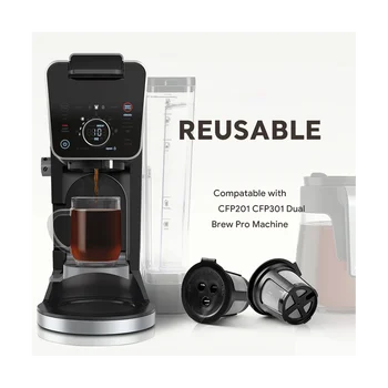 10 шт. Многоразовые кофейные капсулы для чашки Ninja Dual Brew Espresso K для кофемашины Ninja CFP201 CFP301