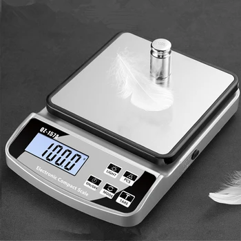 15 кг / 10 кг / 3 кг Кухонные весы с калибровкой Водонепроницаемые кофейные весы Прецизионные цифровые весы подходят для зарядки через USB-порт / плагин / аккумулятор