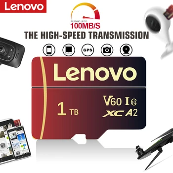 Оригинальная карта памяти Lenovo SD 2 ТБ Class 10 A2 U3 Micro TF SD-карта V30 / V60 SD-карта Персонализированные идеи подарков для камеры / телефона / PS4
