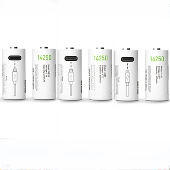 6 шт./лот Новый 14250 3,7 В 300 мАч перезаряжаемый литиевый аккумулятор USB аккумулятор датчик зарядка батареи с помощью зарядного кабеля type-c