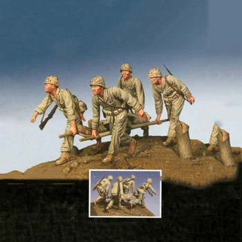 Смола Рисунок 1/35 древний ЭКИПАЖ включает в себя 5 человек С БАЗОВОЙ моделью Несобранная неокрашенная фигура Строительный комплект