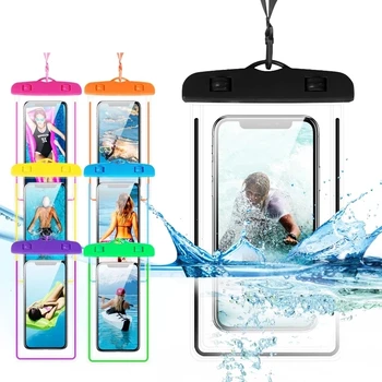  портативный водонепроницаемый чехол для телефона чехол для подводного суши с шейным ремнем светящаяся сумка для плавания для водных игр пляжный спорт катание на лыжах