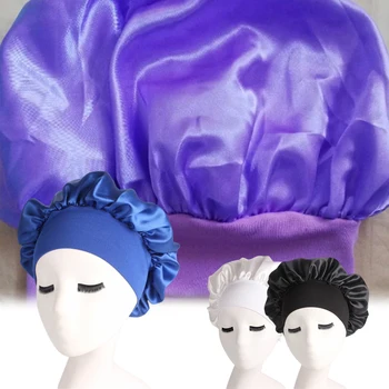 Новая женская атласная твердая спальная шапка ночная шапочка для сна Чепчик для ухода за волосами Ночной колпак для женщин и мужчин Кепка унисекс Чепчик De Nuit