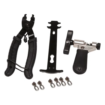  Набор инструментов для ремонта цепи велосипеда, плоскогубцы для снятия главного звена велосипеда, разветвитель цепи, резак и проверка индикатора износа цепи
