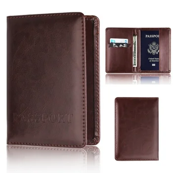 PU Зажим для паспорта Многофункциональная кожаная сумка для карт Высококачественная бизнес-сумка для хранения документов с несколькими картами