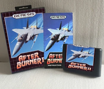 After Burner II /Champion /Punisher With US Shell & Box And Manual Book 16Bit MD Game Card для консолей Sega MegaDrive Genesis