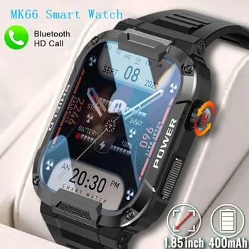 2024 Новые мужские смарт-часы MK66 AI Voice Bluetooth Call Health Monitor Фитнес IP68 Водонепроницаемые спортивные многофункциональные смарт-часы