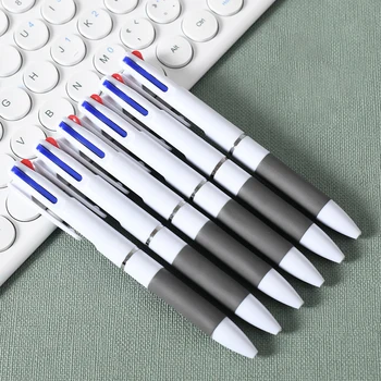 3 цвета в 1 прессе Шариковая ручка Классическая шариковая ручка Пишущая ручка Офис Школа Письменные принадлежности Красный Черный Синий 0,7 мм