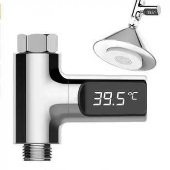  светодиодный дисплей Измеритель температуры воды по Цельсию Пластиковый электрический термометр для душа с вращением на 360 градусов