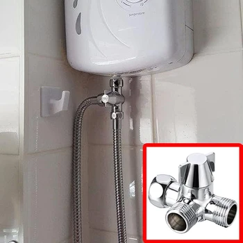  1 шт. Прочный дивертор 3-полосный водопроводный латунный разветвитель Т-образный адаптер для ванны Кронштейн для ванной комнаты Замена домашнего шланга Вращающийся