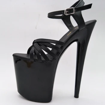 LAIJIANJINXIA Новый 20 см / 8 дюймов PU Верхняя модель Сексуальная экзотическая платформа на высоком каблуке Вечеринка Женские сандалии Pole Dance Shoes E068-1