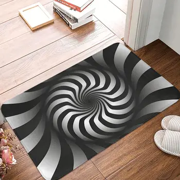 Trippy Twister Оптическая иллюзия Противоскользящий коврик Коврик для гостиной Коврик для прихожей Добро пожаловать декоративный