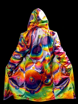 Pure Mandala Психоделический 3D-печатный плащ Толстый зимний теплый одеяло с капюшоном Пальто Флис Мужчины Женская куртка Пуловер