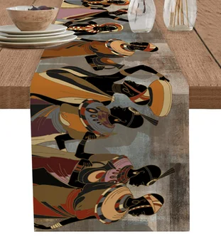 Этнический стиль Африканские женщины Настольный бегун Украшение Домашний декор Украшение обеденного стола Декор стола