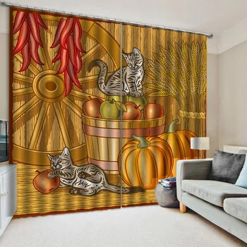 абстрактный стиль шторы свежая отделка гостиная спальня кабинет эркер занавес желтые шторы