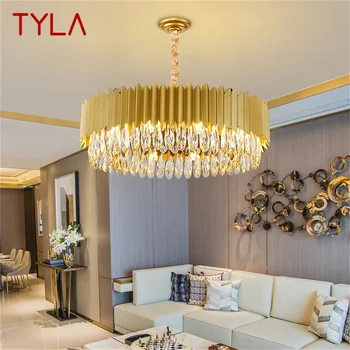 TYLA Люстра Светильники Роскошный золотой подвесной светильник Постмодернистский домашний светодиод для гостиной Столовая