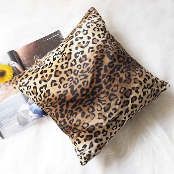  леопардовый принт наволочка искусственный мех декоративный декоративный чехол для подушки классический мягкий плюшевый наволочка для кровати диван весна домашний декор