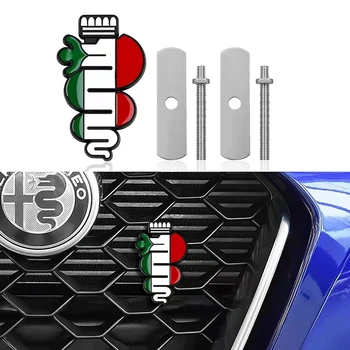 Автомобильные наклейки Эмблема Передний капот Решетка Значок для Alfa Romeo 147 156 166 159 Giulietta Mito Stelvio Авто Стайлинг Наклейки Аксессуары