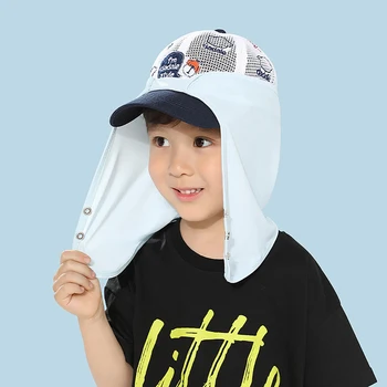 Открытый дышащий и быстросохнущий платок Походы и бег Анти-ультрафиолетовый детский головной убор Солнцезащитная шапка