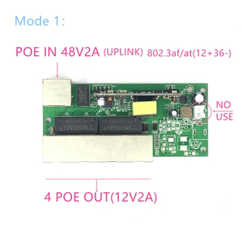 Понижающий переключатель POE с обратным питанием POE IN/OUT5V/12V/24V 90W/5=315W, 100 Мбит/с, 802.3AT 45+78- DC5V~35V, серия Force POE