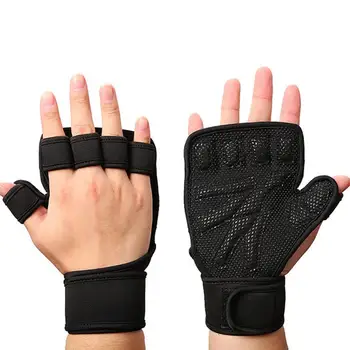Велоспорт Противоскользящий Против пота Мужчины Женщины Перчатки с половиной пальца Дышащие противоударные спортивные перчатки Велосипед Велосипедная перчатка