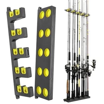  Новые держатели удочек 10 удилищ EVA Foam Rack Kit Вертикальные настенные стойки для удилищ Стрелы для держателя удочки Кронштейн для хранения удилищ
