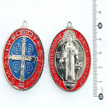 Религиозная медаль Бенедикт Санта-Крус Распятие Smqlivb бусины, много цветов кулоны ручной работы DIY ювелирные изделия